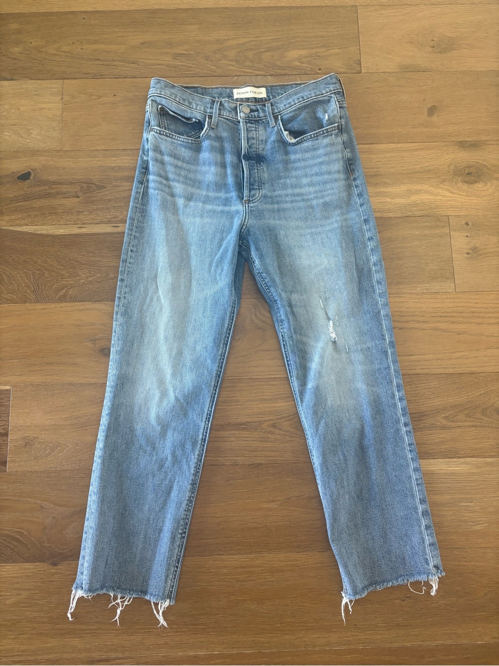 Aritzia Denim Forum Arlo High Rise Straight Leg Jeans